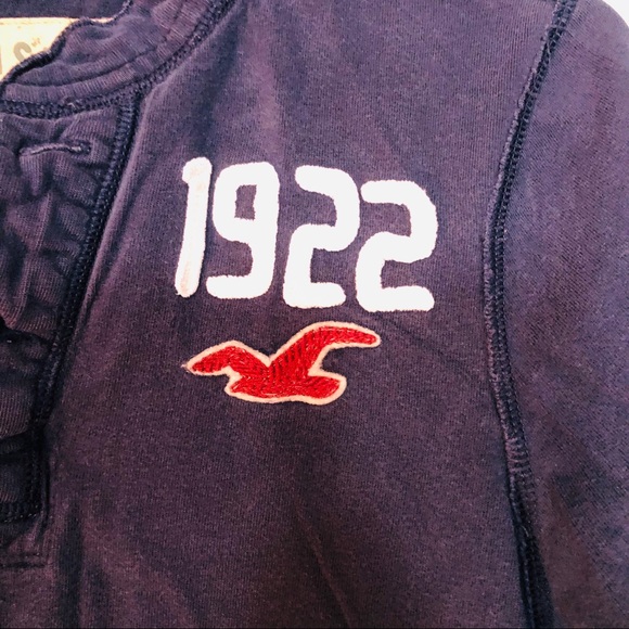 Hollister XS blue collared t-shirt 100% cotton - Picture 2 of 4